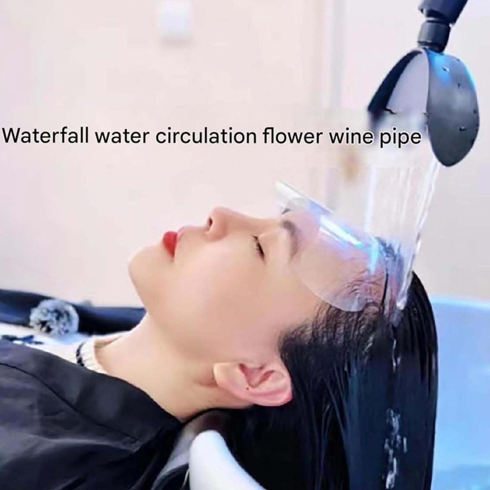 Grifo De Lavabo con Recirculación De Agua, Grifo De Lavabo para SPA con Caño De Cascada Ajustable De 360°, Ducha De Cabello, Lavacabezas para SPA En Casa, Salón De Belleza Y Terapia De Masaje