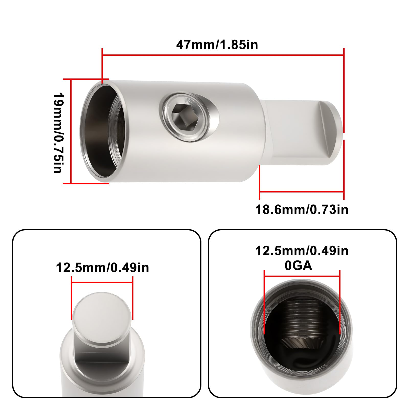 4Pcs Car Stereo Audio Wire Reducer 1/0 Gauge Power Ground Wire Pin per la maggior parte delle auto Amp Input
