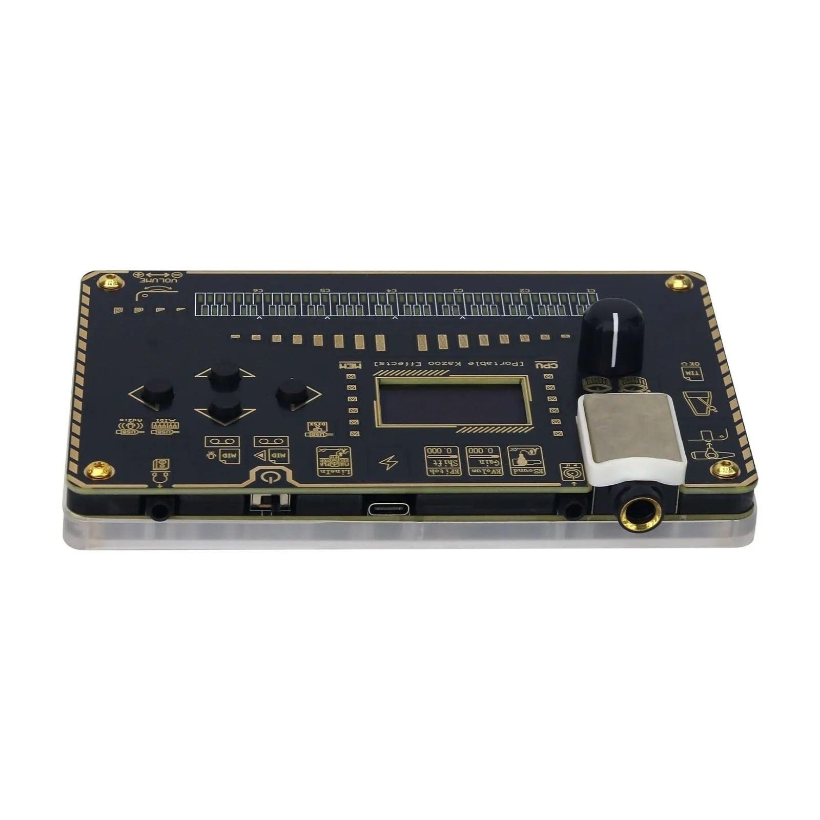 Processore digitale multifunzionale 24 Bit 48kHz Effetti per chitarra Costruito in 60+ preset Strumento da studio portatile Sintetizzatore di modellazione digitale con patch