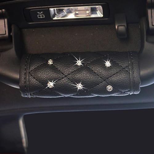 Paquete de 4 fundas brillantes para manija de puerta de seguridad para automóviles, con cristales brillantes, almohadillas protectoras para manija