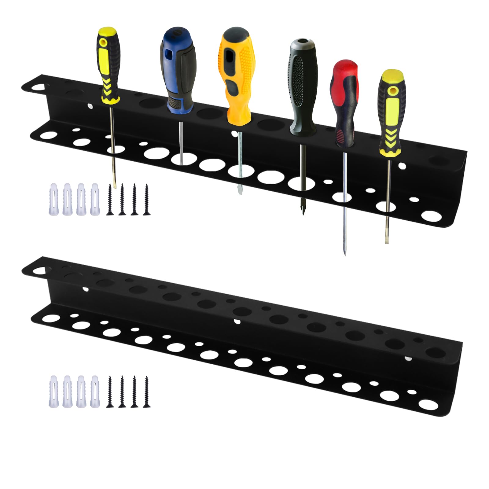 2 Pack Wall Mounted Screwdriver Holder, Screw Driver Holders Organizers