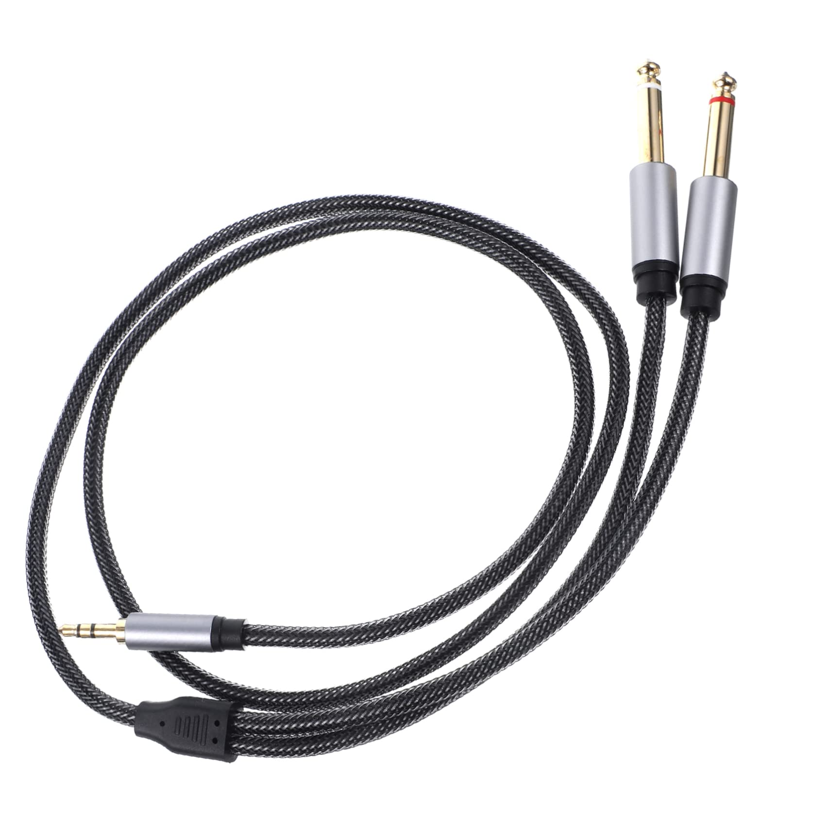 Angoily 5st Kabelverteilerleitung Splitter Für Audiokabel Patch-kabel Stereo-buchse Auf 2 Mono-buchsen 1/8 Auf 1/4 Adapter Kopfhörer-splitter Gitarrenverstärkerkabel Zinklegierung