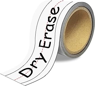 Cuttable Magnetic Strips 3 Inch x 12 Feet, Magnetic Sentence Strips for Teachers, White Magnetic Tape Roll for Classroom Office Home, Write On Dry Erase Magnets