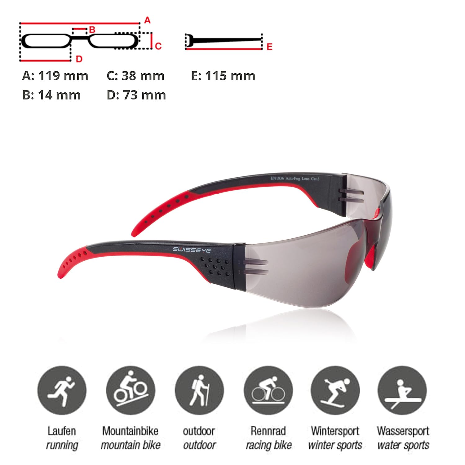 SWISSEYE Unisex Sportbrille Outbreak Luzzone S Sportbrille