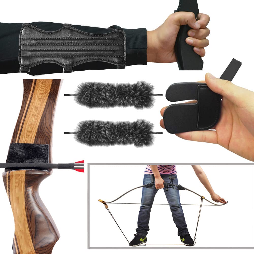 Set Arco e frecce Set Arco Ricurvo 60 pollici 30-60 libbre Arco Takedown per Adulti Tiro con l'arco Arco Ricurvo professionale da caccia per Tiro con l'Arco con Frecce