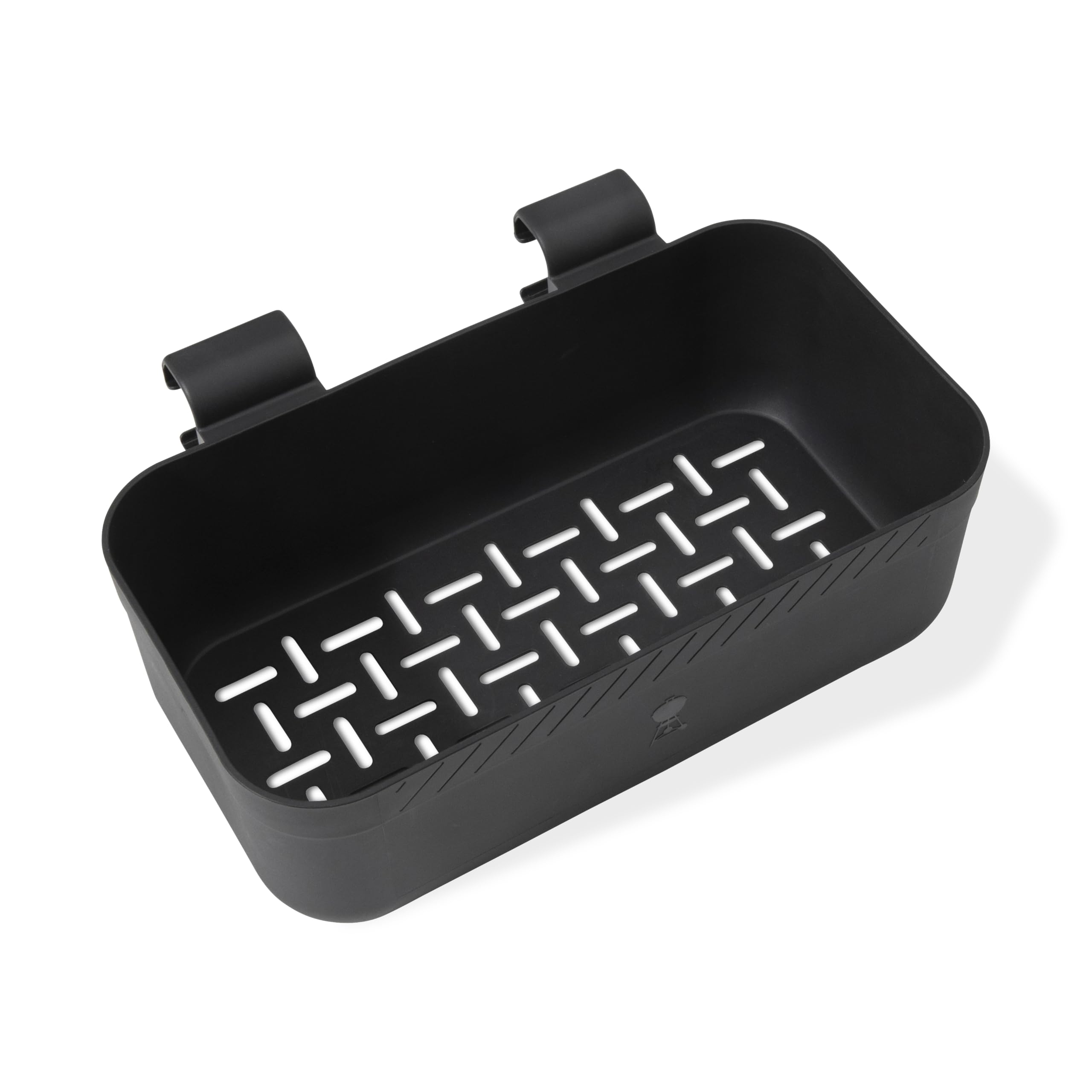 Weber Works Portacondimenti / accessorio a pressione per guide laterali su tavolini Weber Works, fori di drenaggio, lavabile in lavastoviglie, 11,5 x 30,5 x 20,5 cm
