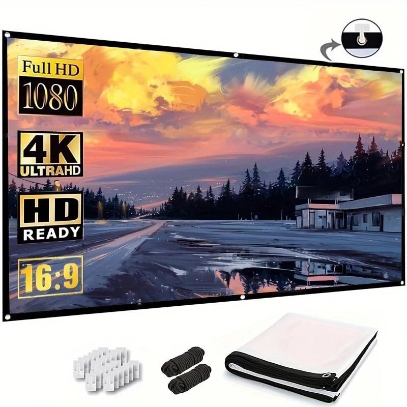 Pantalla de proyección portátil plegable de 84 pulgadas miniatura 3