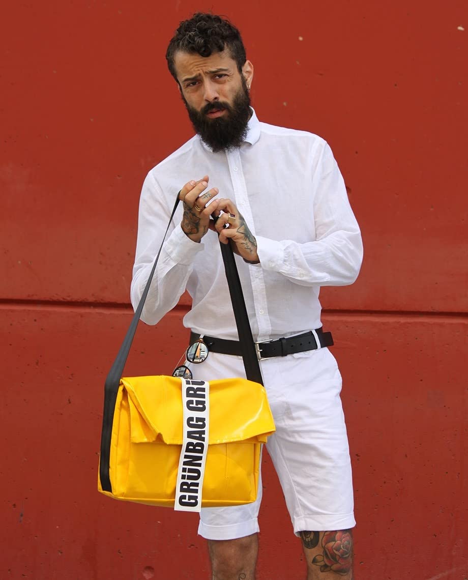 Carry Nachhaltige Rolltop Laptoptasche, Unisex premium qualität & handgemacht, Umhängetasche, 9L