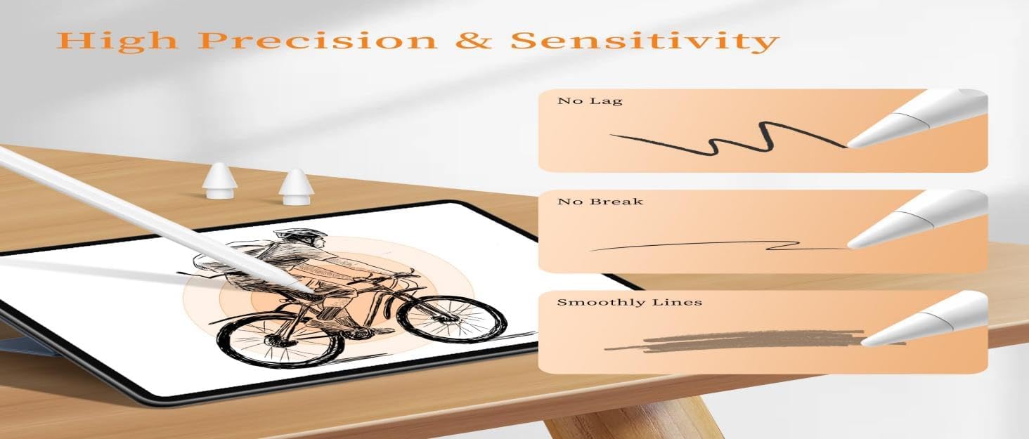 Condition photo showing New/Like New for stylus pen apple ipad pencil - 6 pack for apple pencil 2nd generation tips,upgraded replacement pencil nibs for apple pencil tips and apple pencil 1st generation