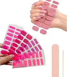 Unha em Gel Adesivo Semi Curada Nail Esmalte Autocolante OU Cabine Lampada Led UV Fácil Aplicação (Tons de Rosa, Único)