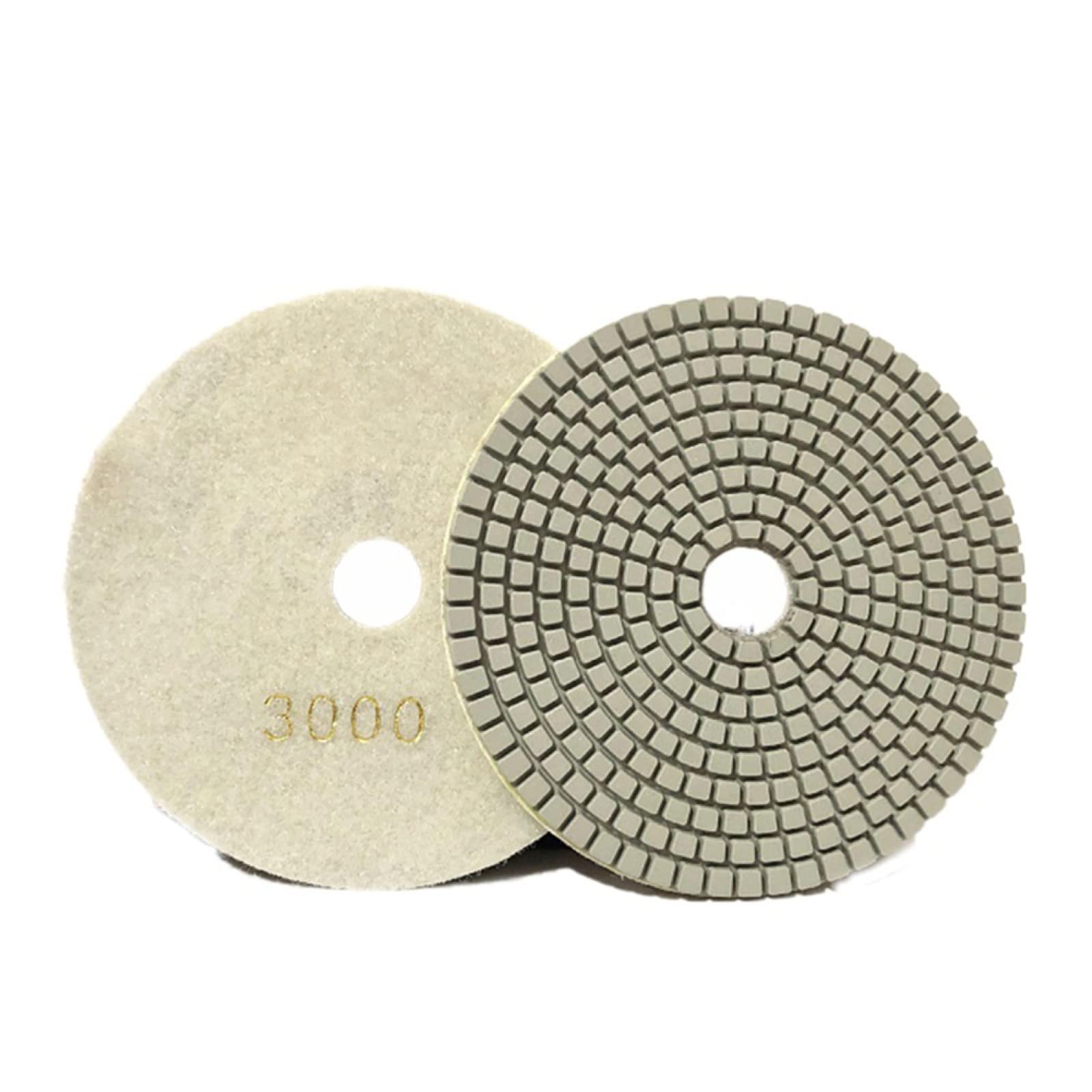 Diamant-Polierpads, 2 stück 5 Zoll 125mm Diamant Polieren Pad Trocken/Nass Flexible Schleif Scheiben for Granit Marmor Stein Polieren Schleifen Schleif Zu(3000)