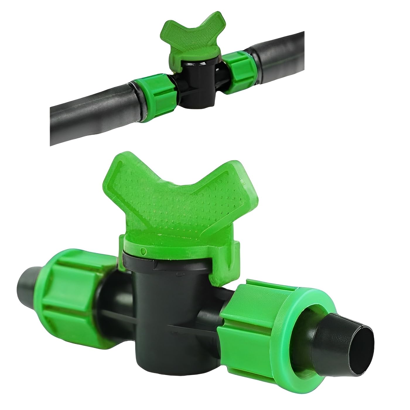 MiJunHD 16mm Double Barbed Locking Nut Drip Irrigation Switch Valve - Image 4