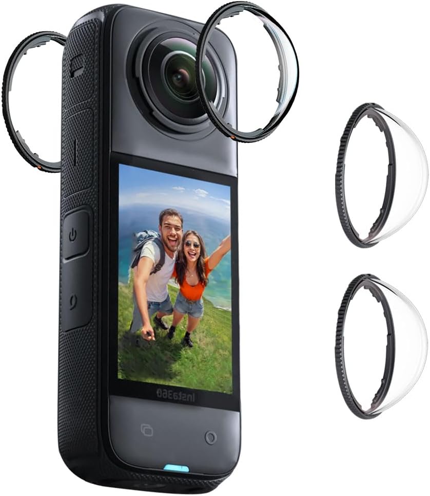 Lens Guard for Insta360 X4, Lens Protector Removable PC Protective Lens Cover for Insta 360 X4 Accessories(2 sets - 4 pcs)