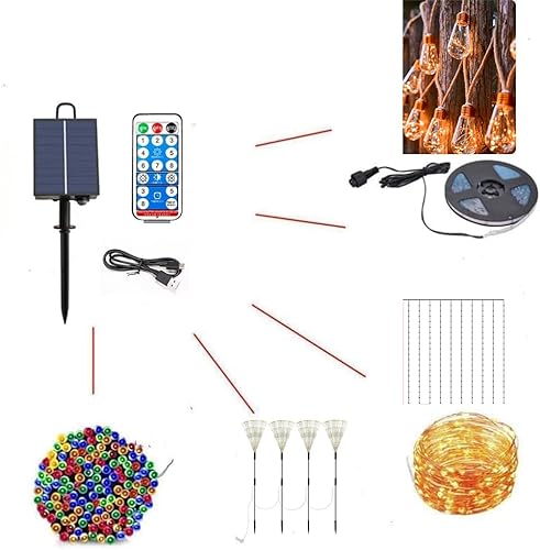 Redefun 1200 mAh Solarmodul-Steuerbox-Kits, 3.7V Lithium-Batterie-Panel für 24V LED-Lichterkette, Gleichstromladung, einfache Installation, einfach zu bedienen