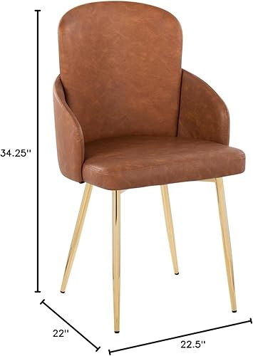 Miniatura 2 de LumiSource Dahlia - Silla de comedor, sillas de comedor tapizadas, sillas de comedor contemporáneas, sillas de cocina para mesa de comedor, juego de