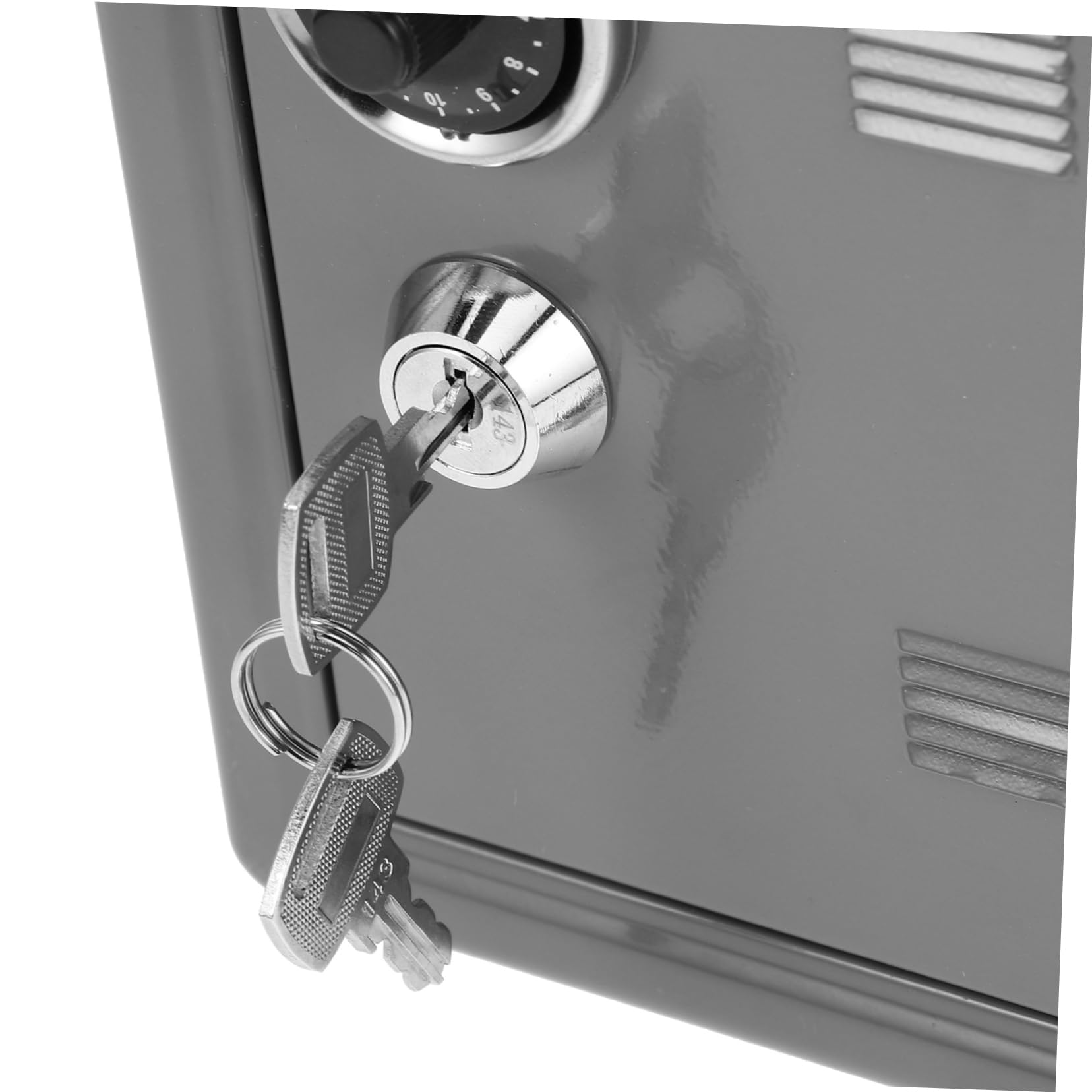 Tofficu Mini Cassaforte Serratura a Combinazione e Chiave in Ferro Scatola di Sicurezza Compatta Portaoggetti e Salvadanaio Sicuro Argento per Casa e Viaggio