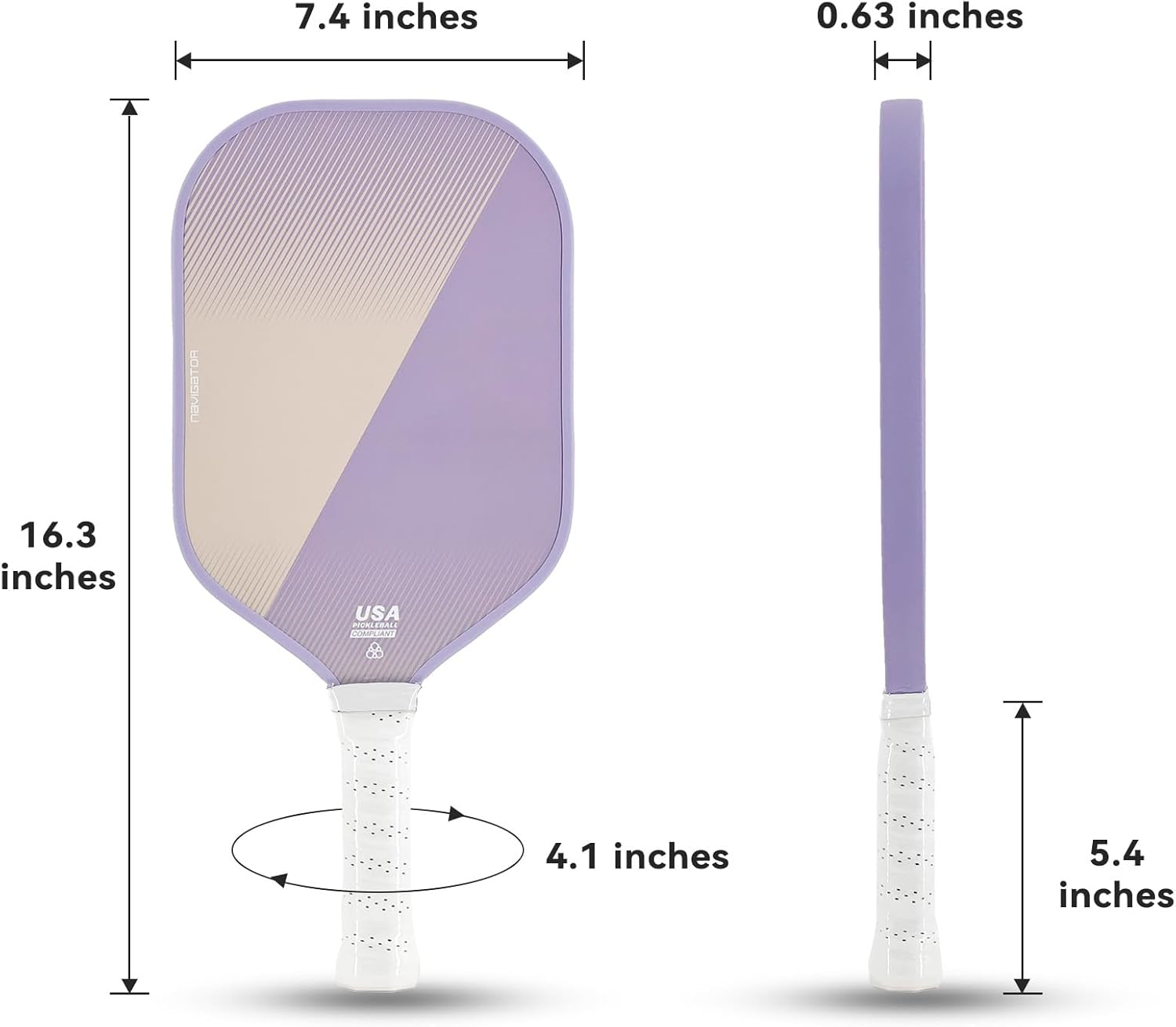 Pickleball Paddles, Carbon Fiber Pickleball Racket with 16MM Polypropylene Honeycomb Core – Lightweight, High-Grit Surface for Spin & Control, Professional Pickle Ball Paddle for Men & Women - Image 4