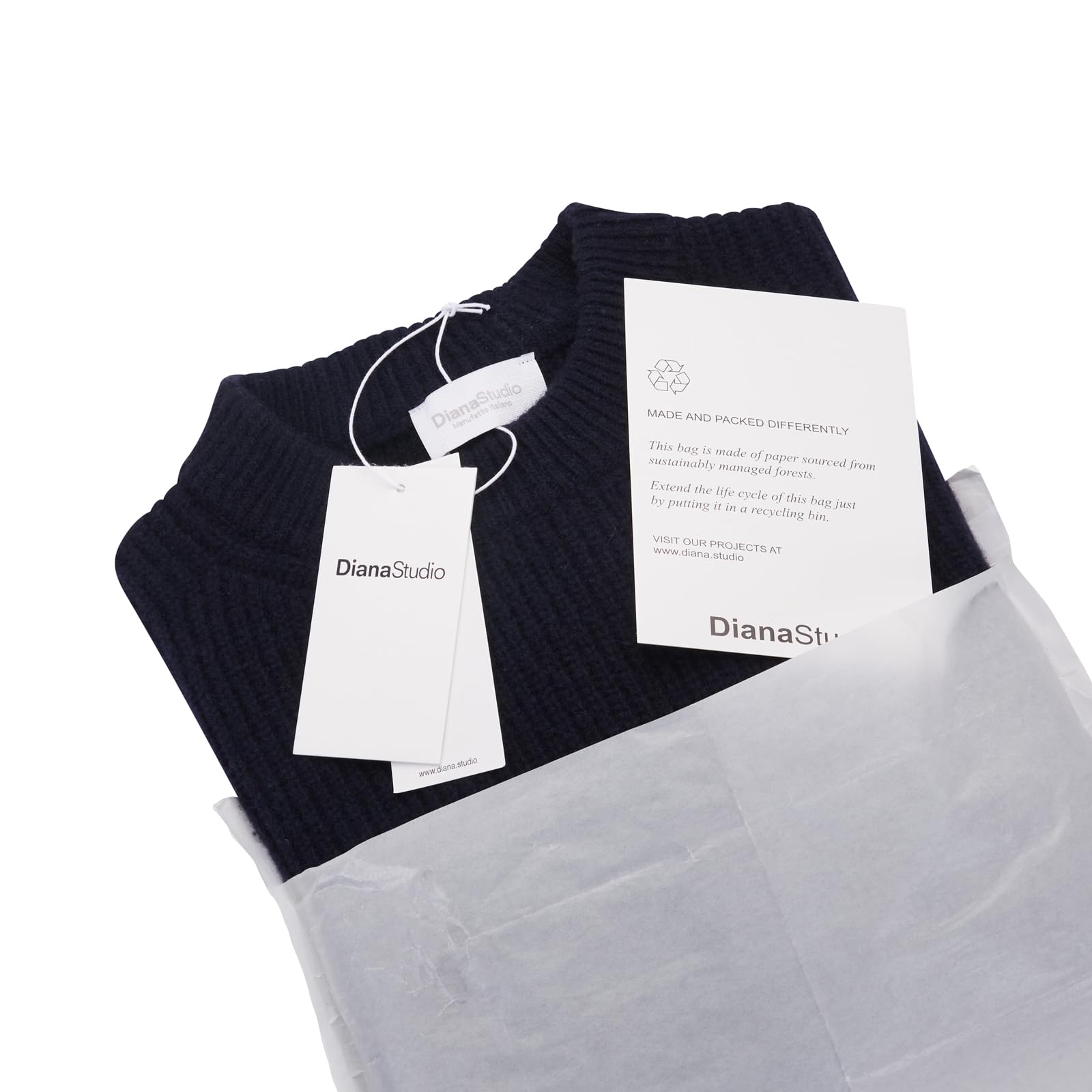 Diana Studio - Maglione Girocollo in Lana, Uomo, Maniche Lunghe, Casual Fit, Fatto in Italia