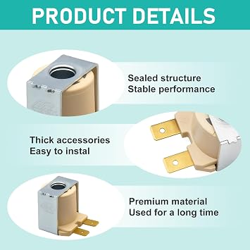 Solenoid Coil for Triton Electric Power Shower 220V/240V Water Flow Control | Solenoid Valve Coil Replacement Fits all Electric Shower Washing Machine Ice Maker Water Dispenser and Power Showers 1PC