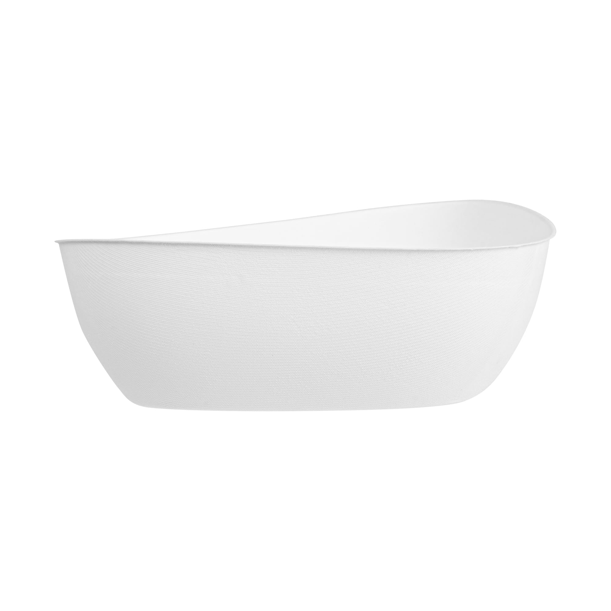 Restaurantware Pulp Safe Modular No PFAS añadido 5,386.4 g White Sugarcan/Bagasse Bowl – Home Compostable – 11 3/10.2 cm x 11 3/10.2 cm x 10.2 cm – Caja de 100 unidades