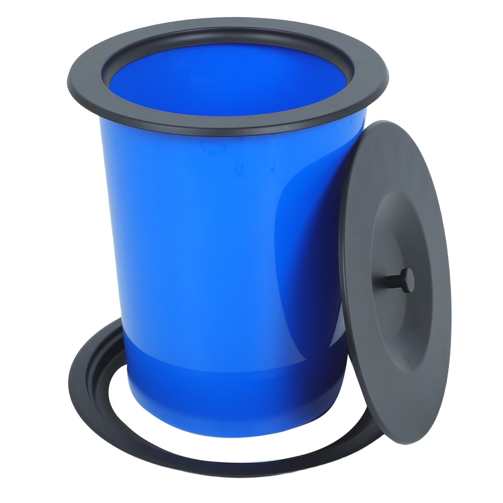 Hemobllo Cubo de Basura para Cocina Integrado de Acero Inoxidable 304 Capacidad de 8l y Diseño Redondo Moderno para Baño y Restaurantes