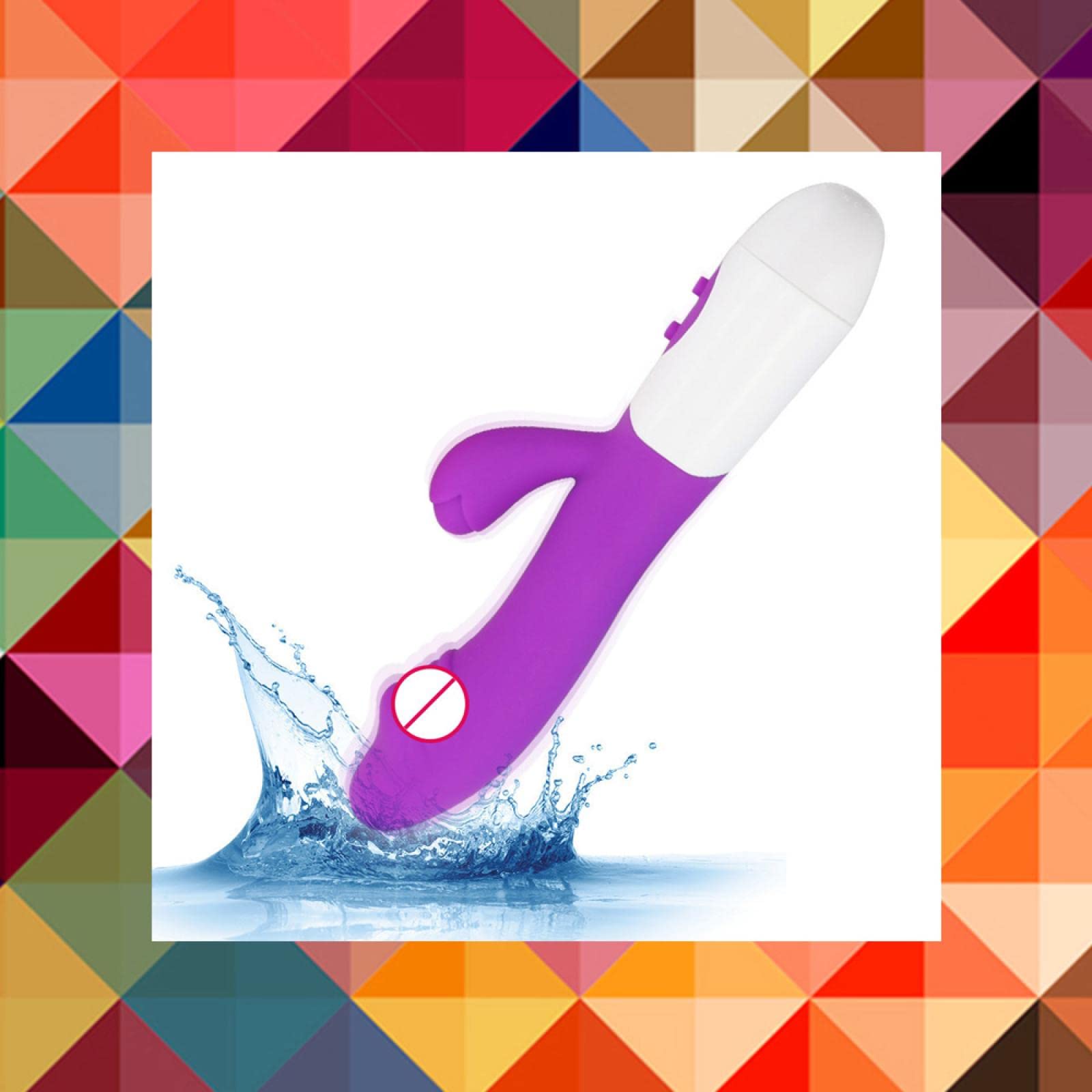 Vibromasseur Lapin Réaliste - Stimulation Clitoris Et Point G - Silicone Violet - Multivitesses - Neuf