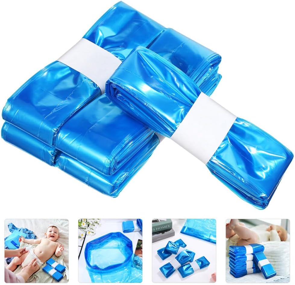 Ciieeo 5rolls Pe Diaper Trash Bags Disposal Pouches for Diapers Creative Garbage Bags Convenient Home Use