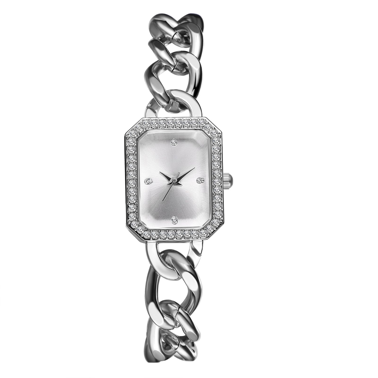 JewelryWe Herrenuhr Edelstahl Leuchtende Uhren: 30m Wasserdi