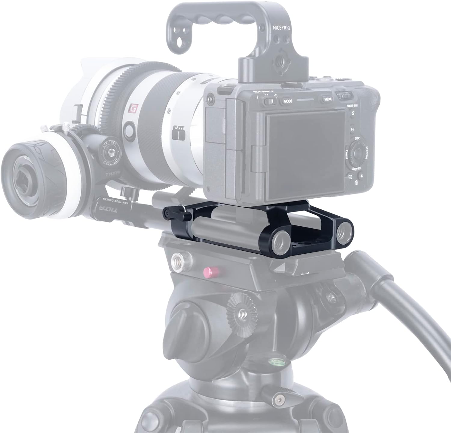 NICEYRIG Light-Weight LWS Baseplate with 15mm Rod Rail Clamp Applicable for DSLR Mirrorless Camera Video Rig, Follow Focus, Matte Box, Lens Support - 533 - Image 4