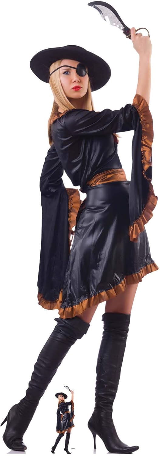 Pirate Woman with Sword Lifesize cardboard cut out with free mini cut out