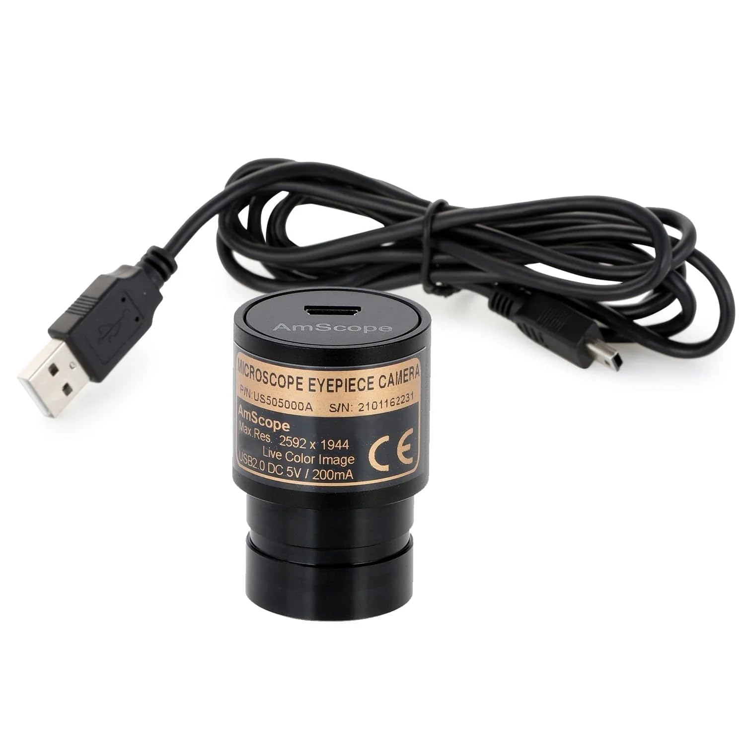 AmScope - Microscopio compuesto binocular digital LED 40X-2500X w etapa 3D + cámara USB 3MP - B120C-E3