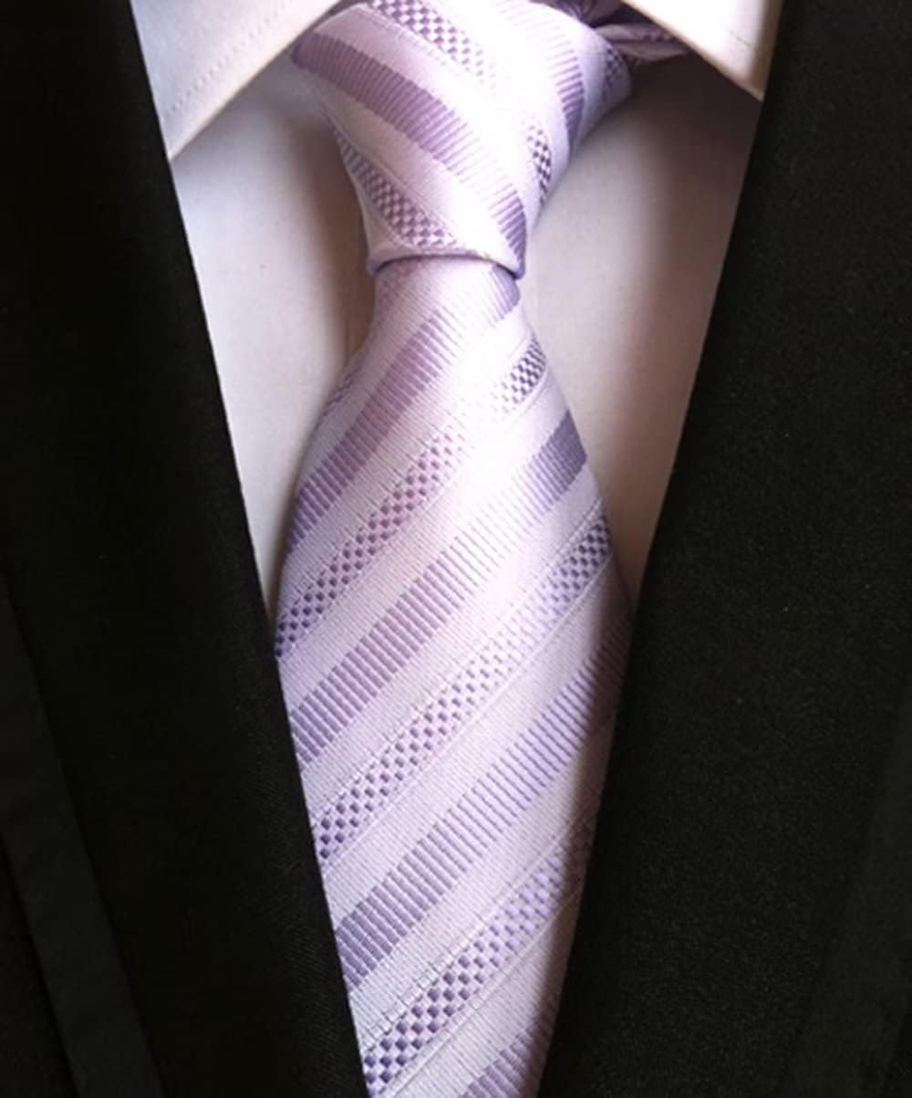 Elfeves Lot 4 PCS Classic Men's Tie Silk Neckties Jacquard Formal Party Neck Ties Set
