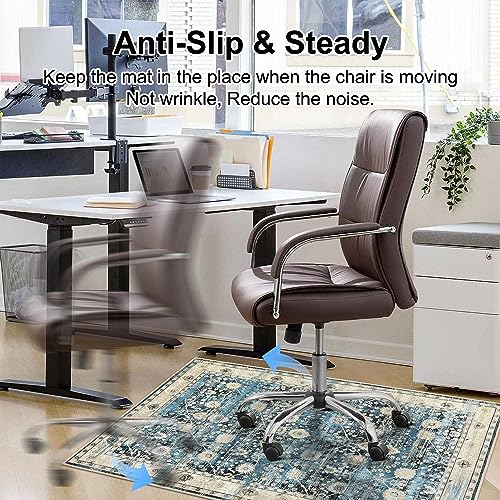 Anidaroel Home Office Chair Mat for Hardwood Floor, 36\"x48\" Office Chair Rug Protector for Rolling Chair, Computer Gaming Chair Mat, Low Pile Carpet Floor Chair Mat - Thumbnail 5