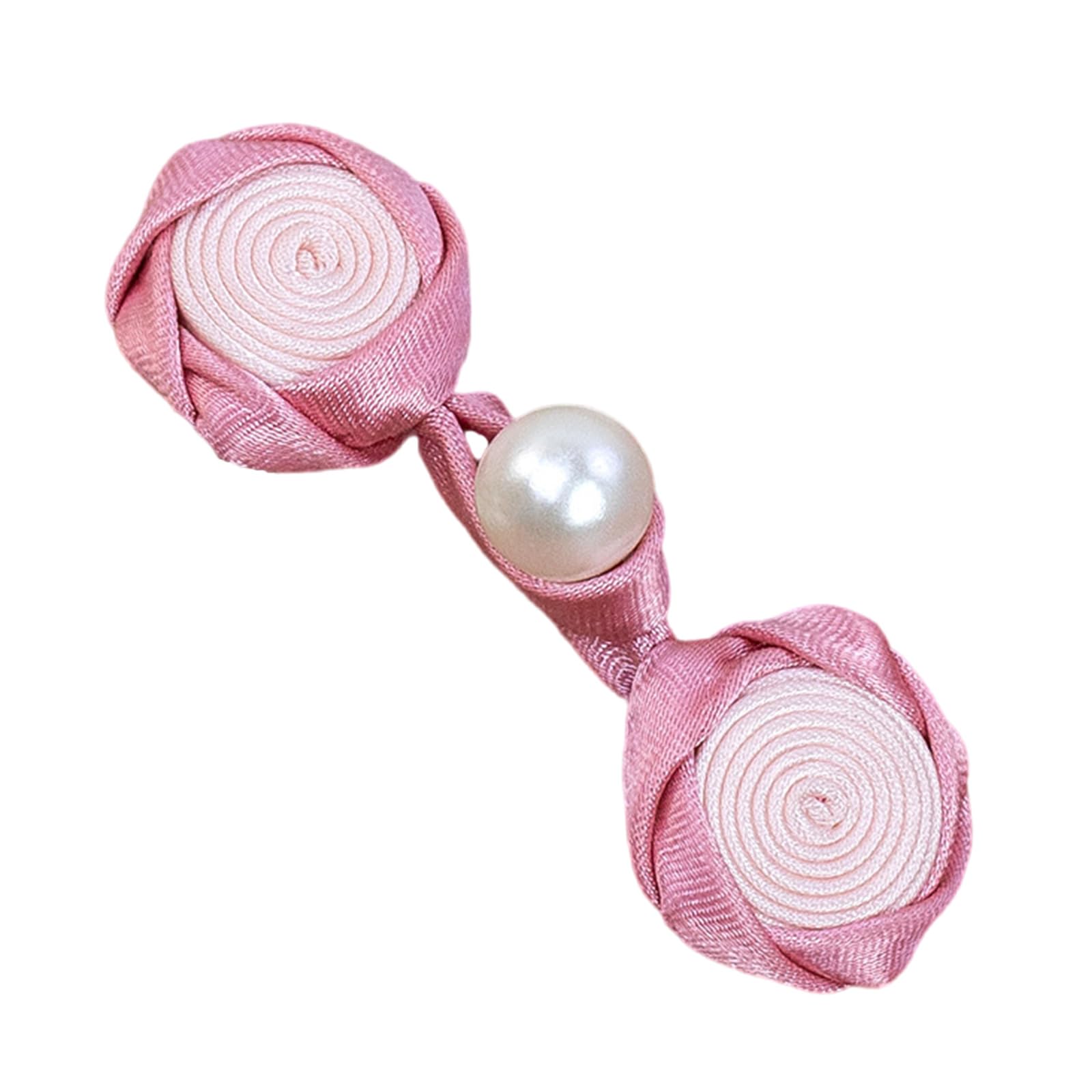 carotoe Cheongsam Buttons Fasteners Pearl Rose Flowers Chinese Bowknot Buttons Handcrafts Clothing Decorative Decorations Cheongsam