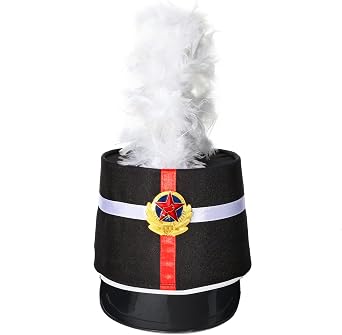 Children Drum Band Hat Toy Soldier Hat Drum Major Nutcracker Cosplay Cap Drummer Boy Costume Hat for Stage Performance