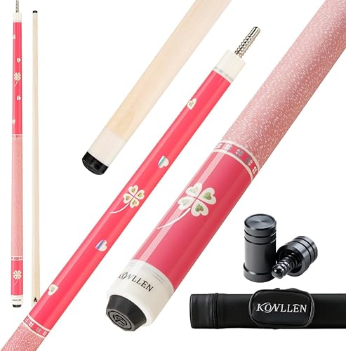 KONLLEN Pool Cue Stick Low Deflection Billiards Cue Stick Young Fashionable 58" Professional Pool Table Sticks Gifts for Adults -12.5mm Tip, 38 *
