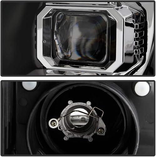 Miniatura 3 de ACANII - Para [modelo halógeno] 2008-2017 Freightliner Cascadia carcasa cromada doble proyector faros montaje