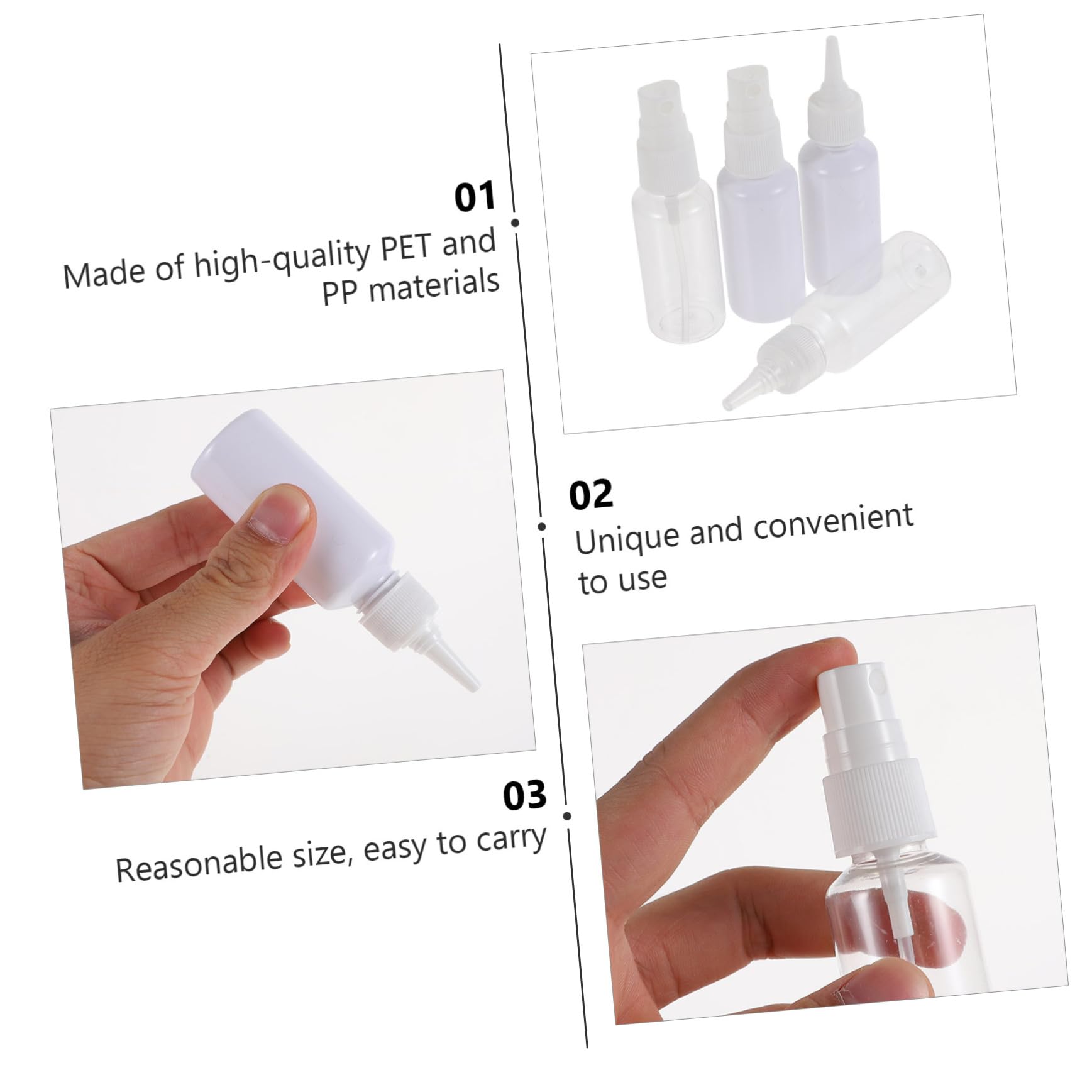 4pezzi Dosatori Per Liquidi Bottiglie Per Bottiglie Spray Per Orecchie
