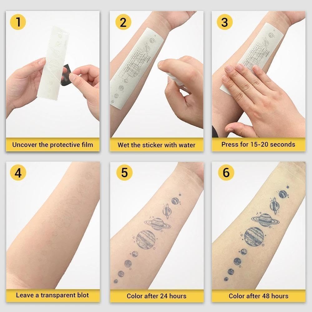 Máscara De Demonio Impermeable Tatuaje Temporal Pegatina Duradera Impermeable Realista Semipermanente(2 pcs)