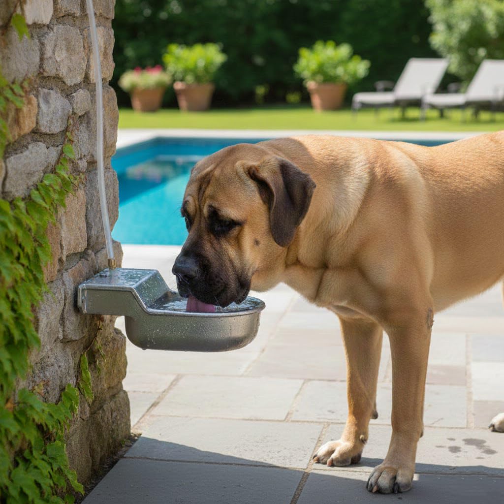 Abbeveratoio per cani automatico | abbeveratoio per cani | Bevitore d'acqua per cani 12 x 16 x 6 cm | abbeveratoio per cani alluminio parete | Dispenser d'acqua da parete automatico | Fornitore acqua