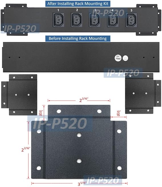 Professional Software-Controlled 5-Outlet PDU Power Switch with PC USB Connection API Support 1U Rack Mounting Kit Included