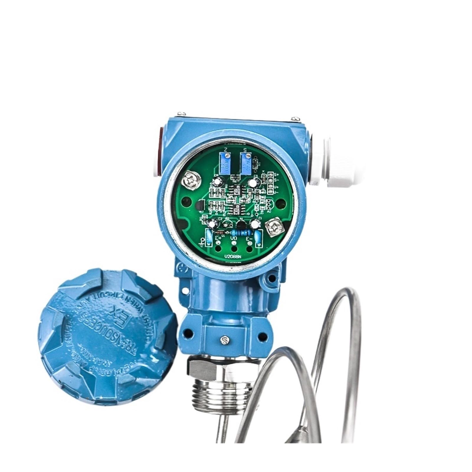 PXQCHAVLN Fuel Oil Tank Level Indicator 4-20mA 5m Range Submerged Sensor 0-10v Dc24v Water Probe(4-20ma With Lcd)
