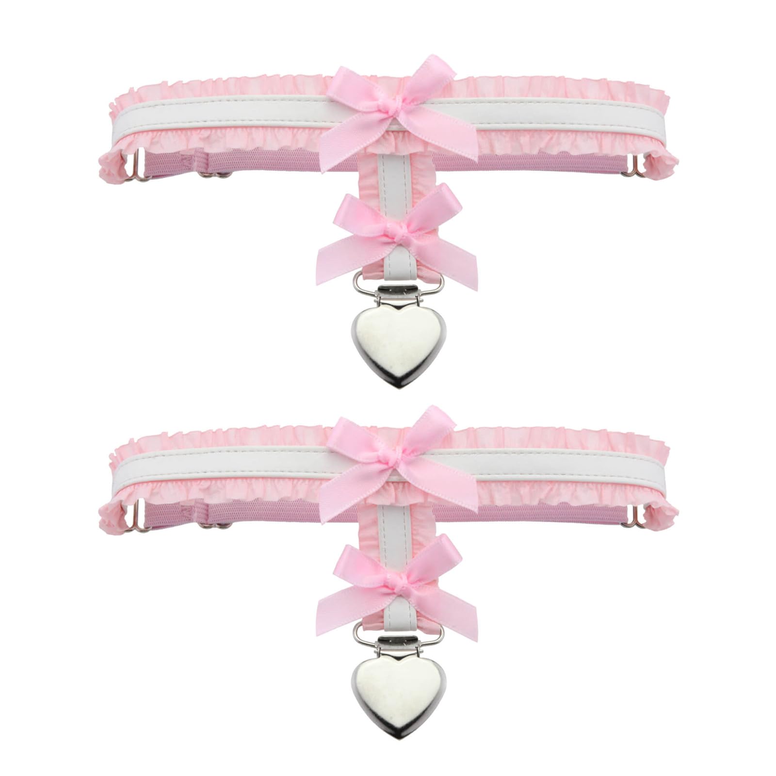 MICFENY Punk Lace Thigh Garter For Women Girl Adjustable Thigh Strap With Decorative Bowknot Design for Theme Party