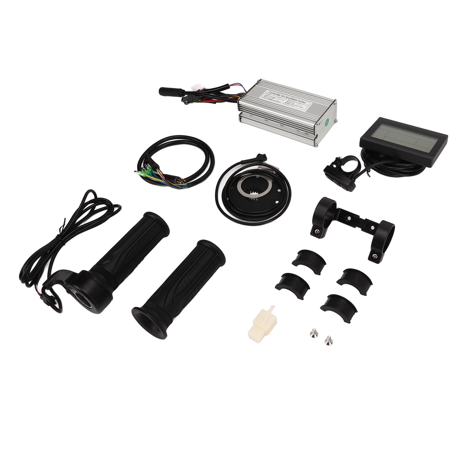 Kit di conversione bici elettrica con controller dual mode 22A Pannello LCD3 Impugnatura acceleratore per biciclette elettriche Scooter 500W