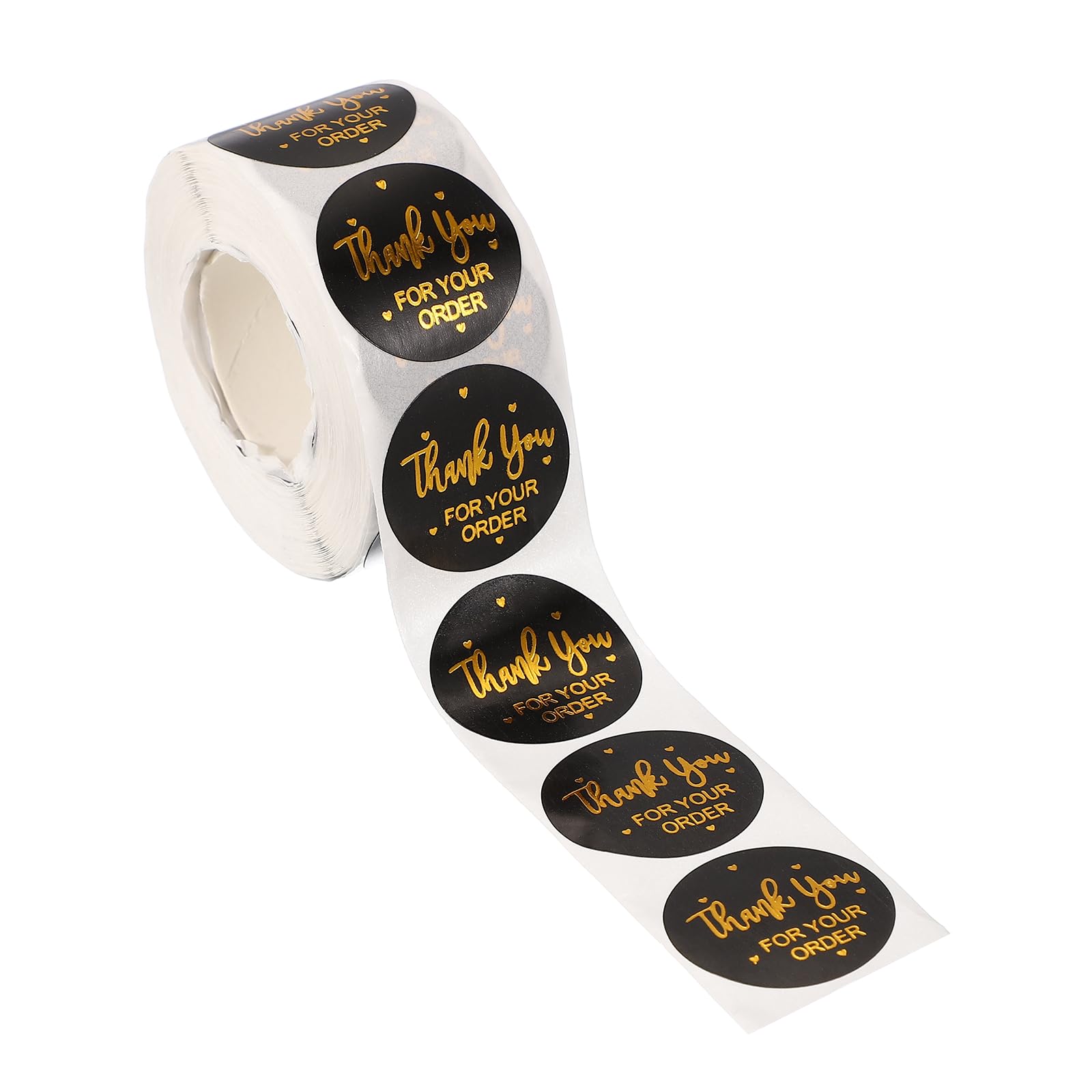 PATIKIL 500Pcs Thank You Stickers, 1" Round Self-Adhesive Labels Small Thank You Stickers Roll for Small Business Sealing Box Envelope, Thank You for Your Order Style7