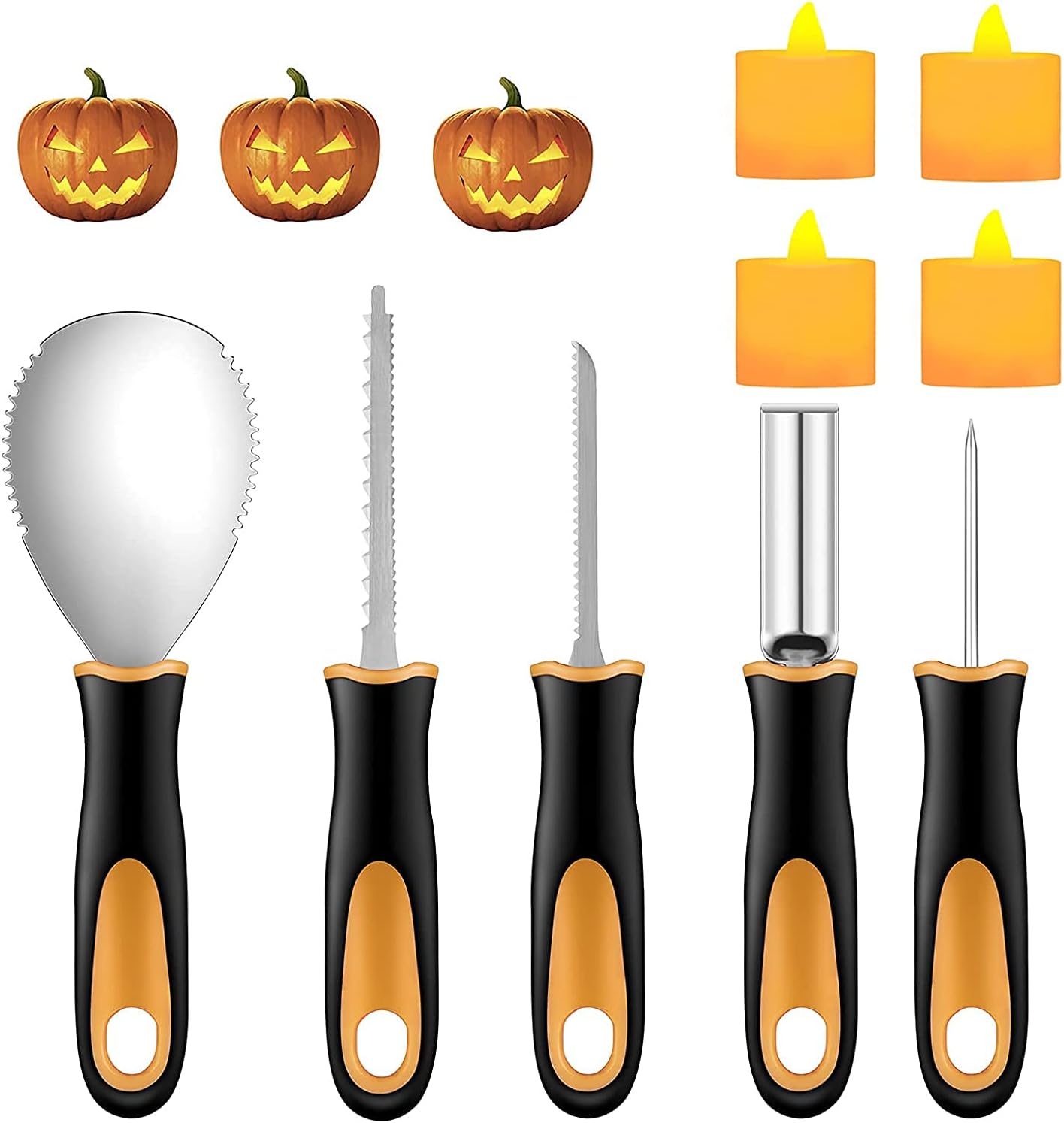 Pumpkin Carving Kit Stainless Steel tools including 2