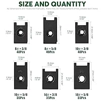 Vista 3 de Keadic 282Pcs Car Wire Loom Routing U Nut Clips Assortment 6 Different Sizes Universal Wiring Harness Routing Clip Replacement Parts for Honda
