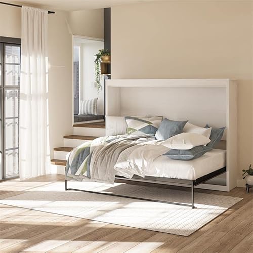 Atlin Designs Transitional Engineered Full Size Daybed Wall Bed In Ivory Oak #TOP4