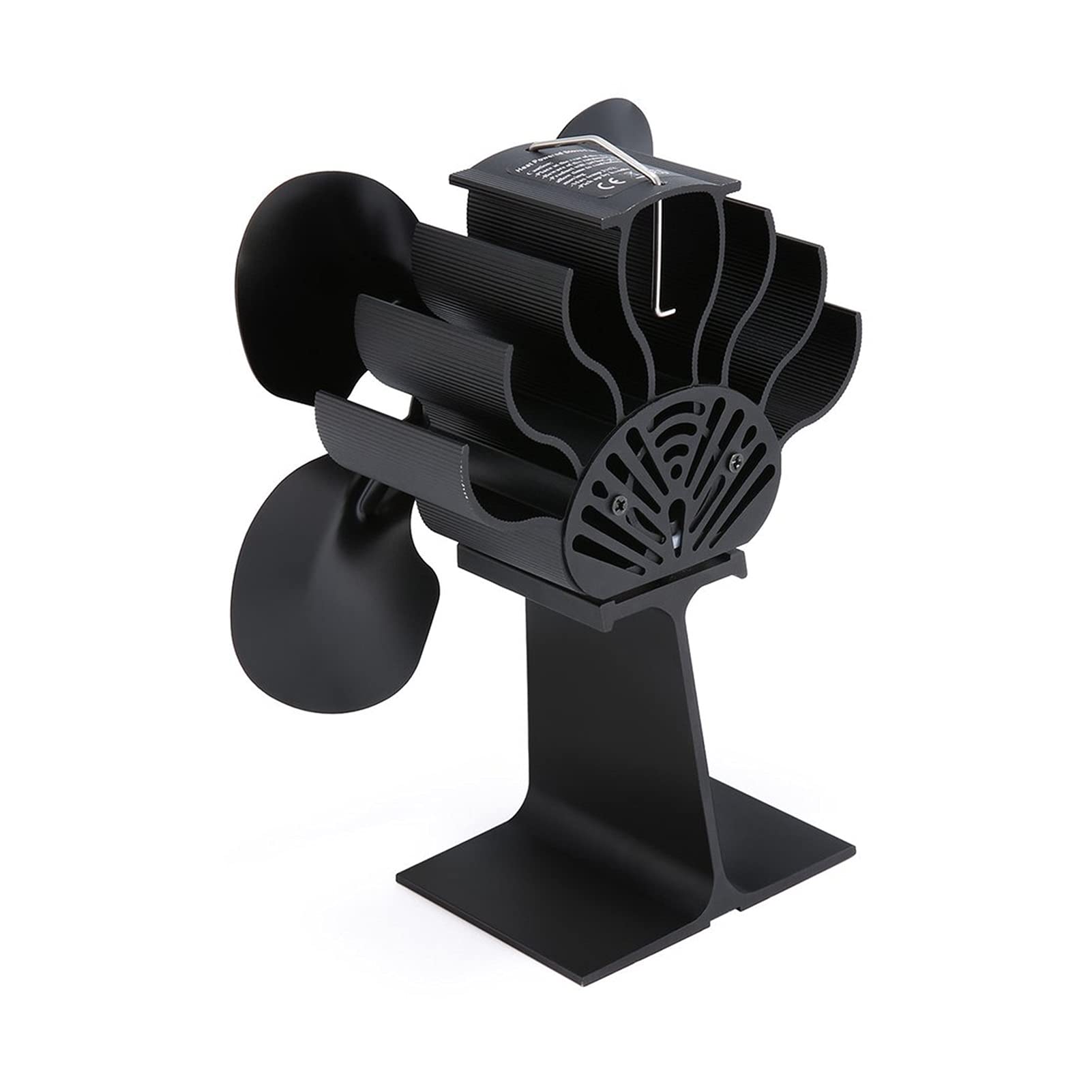Ajuste Compatible with Chimenea Negra 4 Estufa de Calor Fan de la Estufa de Calor Koministro de Madera Quemador de leña Eco amigable el Ventilador Tranquilo Distribución de Calor eficiente