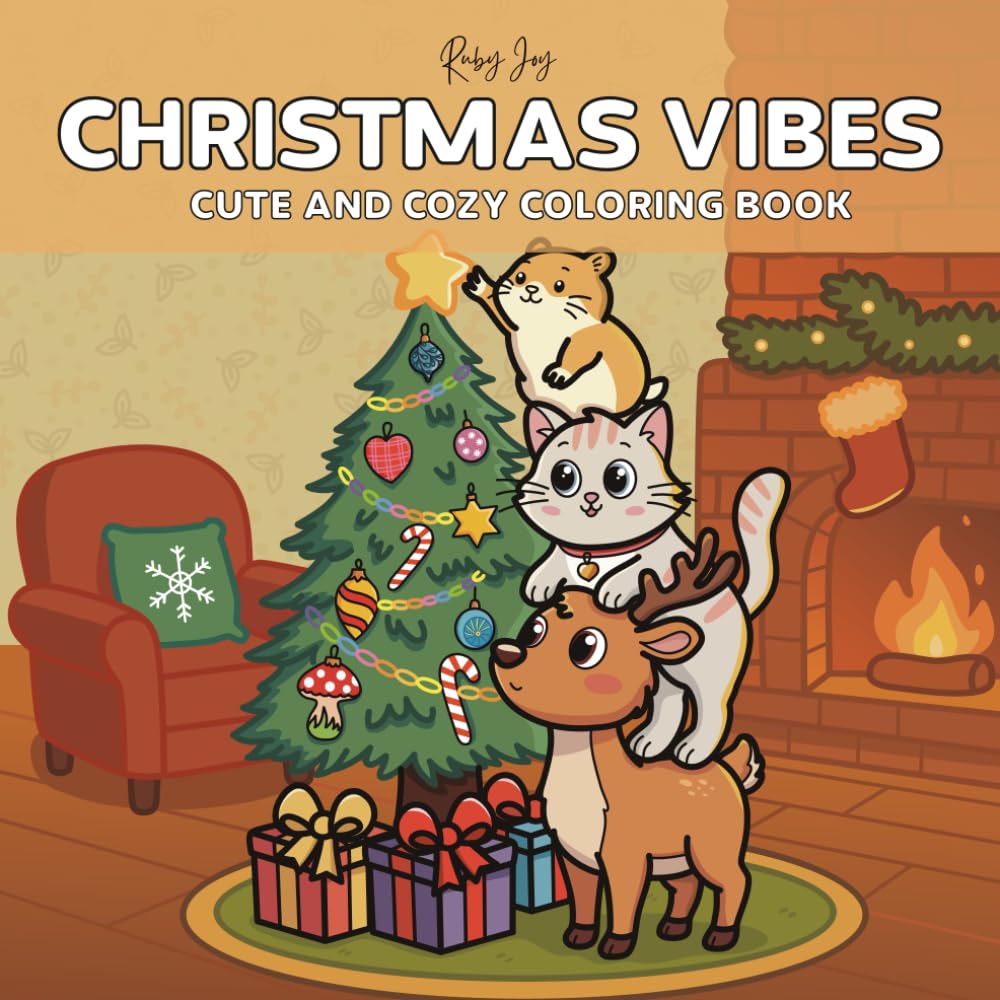 Christmas Vibes: Cute and Cozy Coloring Book